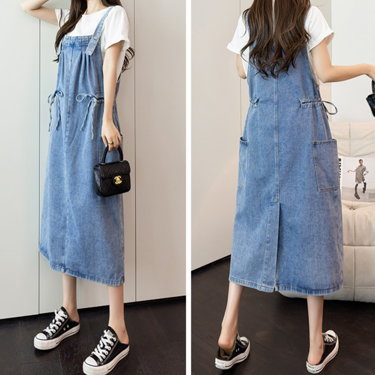 Robe salopette - Bleu Sentier