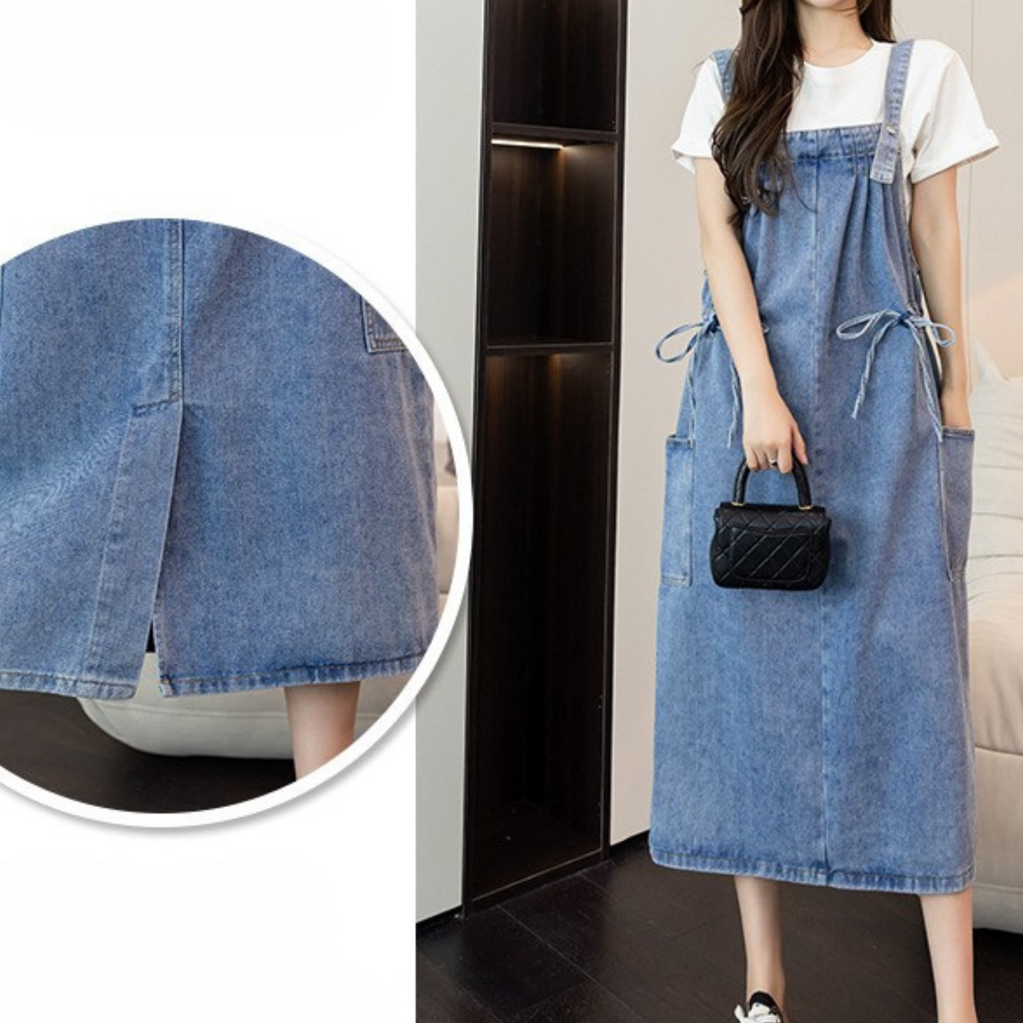 Robe salopette - Bleu Sentier