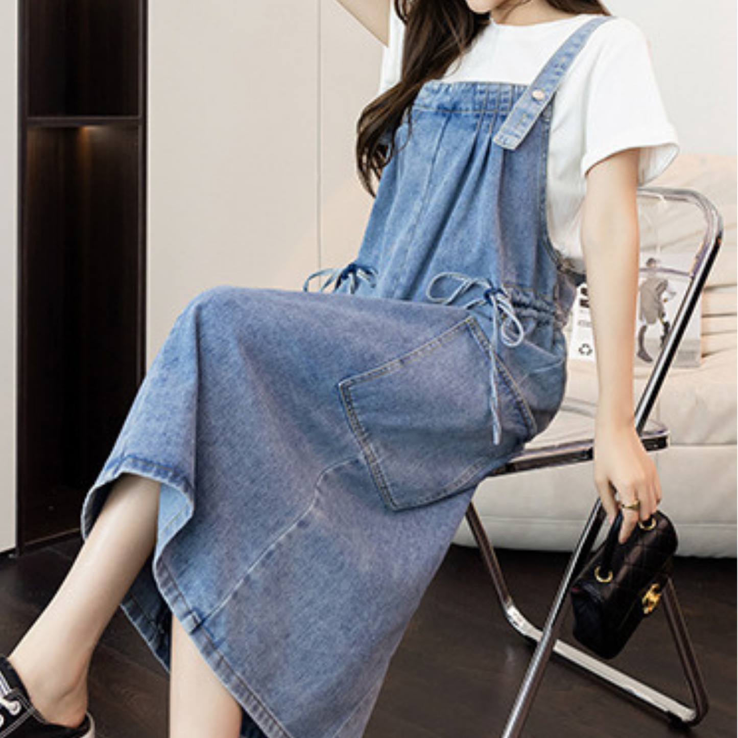 Robe salopette - Bleu Sentier
