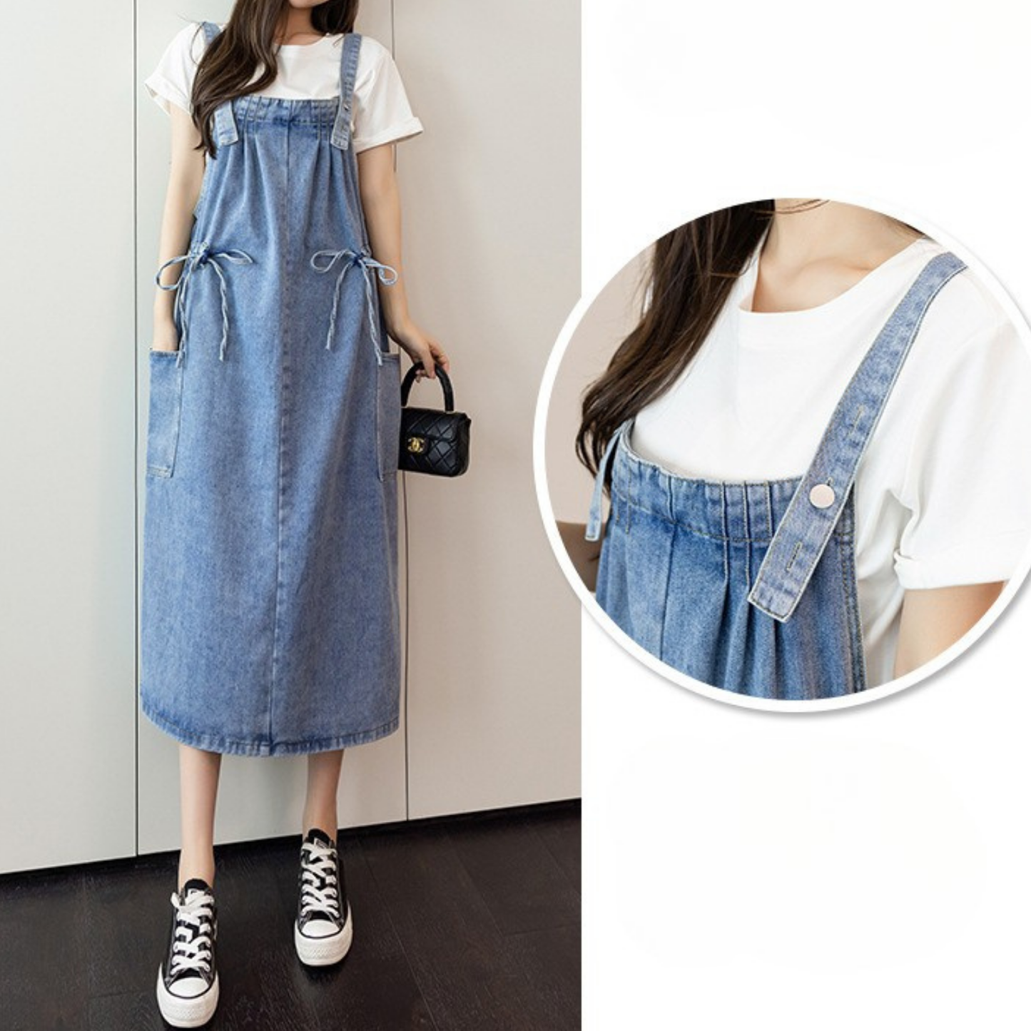 Robe salopette - Bleu Sentier