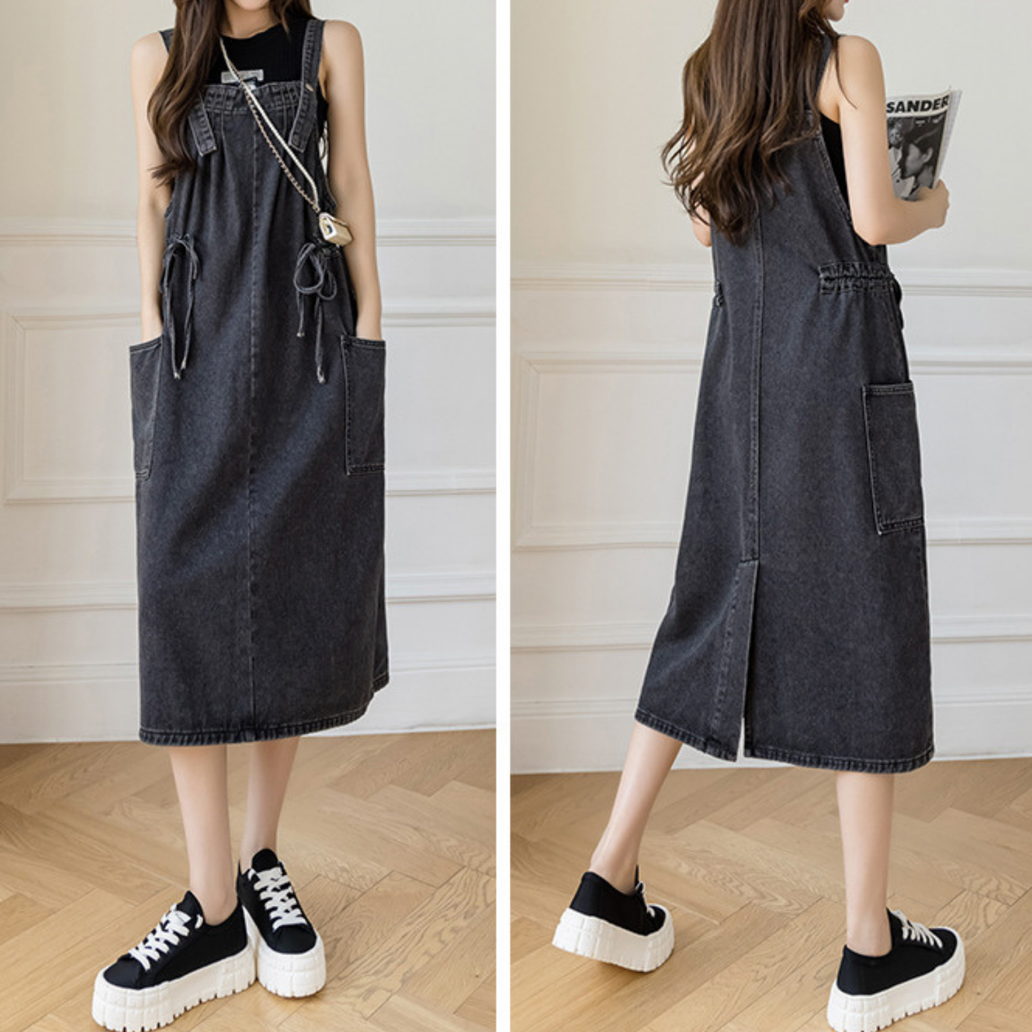 Robe salopette - Bleu Sentier