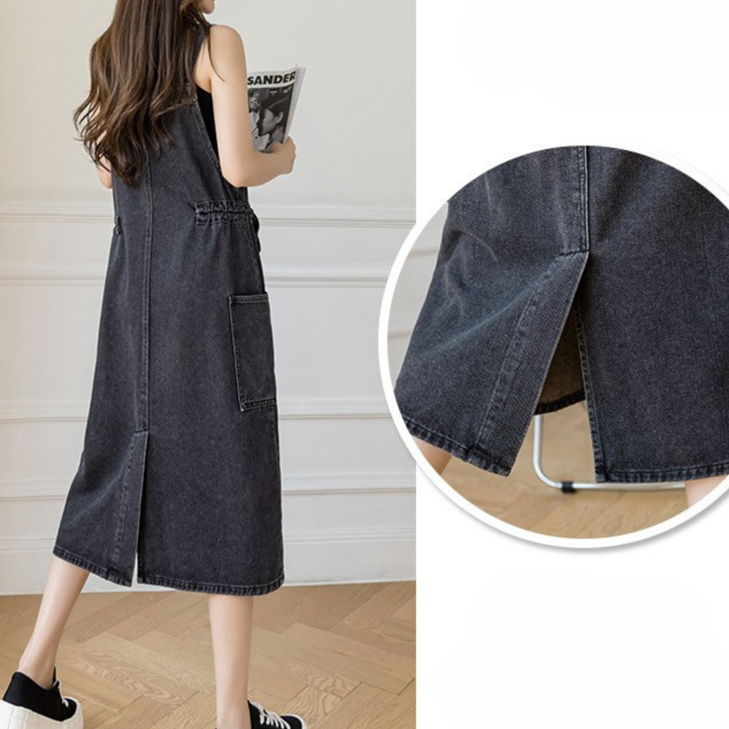 Robe salopette - Bleu Sentier