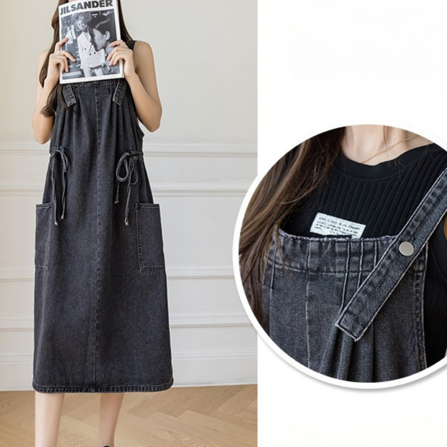 Robe salopette - Bleu Sentier