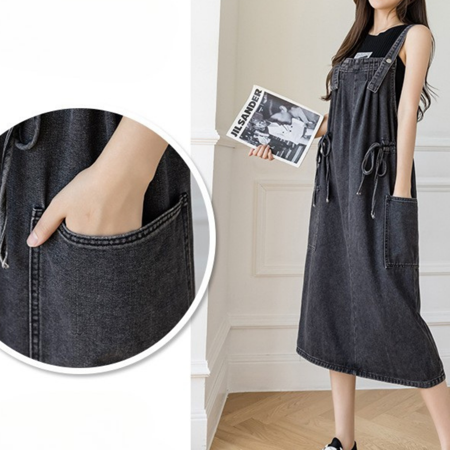 Robe salopette - Bleu Sentier