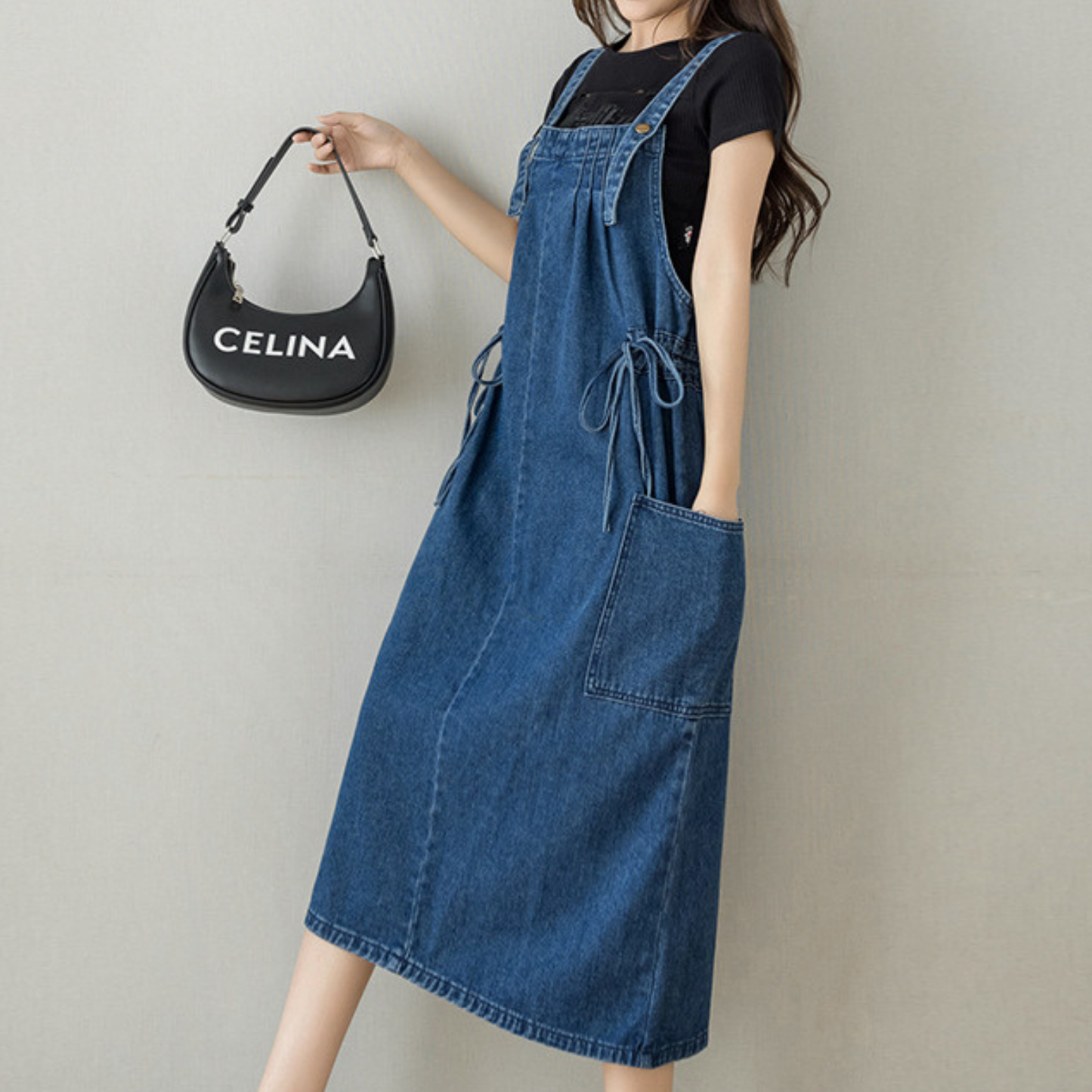 Robe salopette - Bleu Sentier