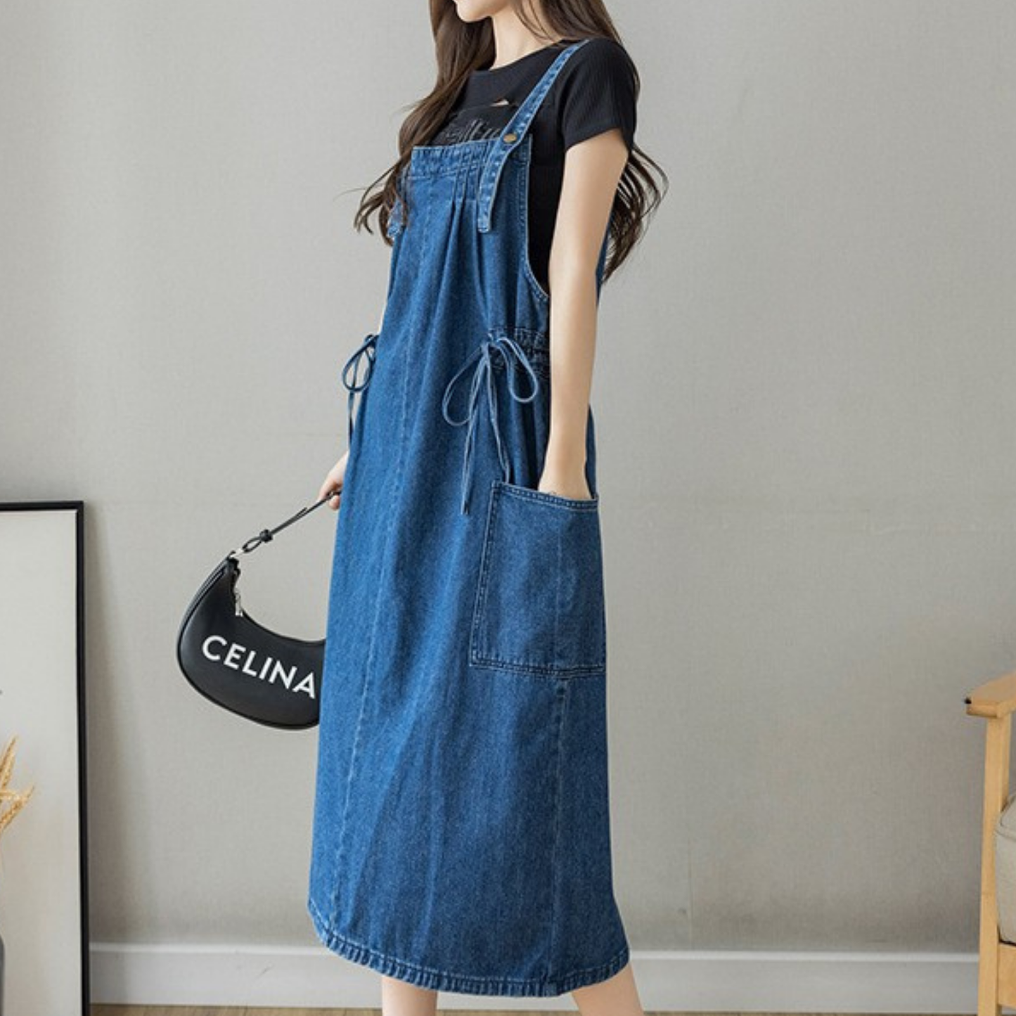 Robe salopette - Bleu Sentier