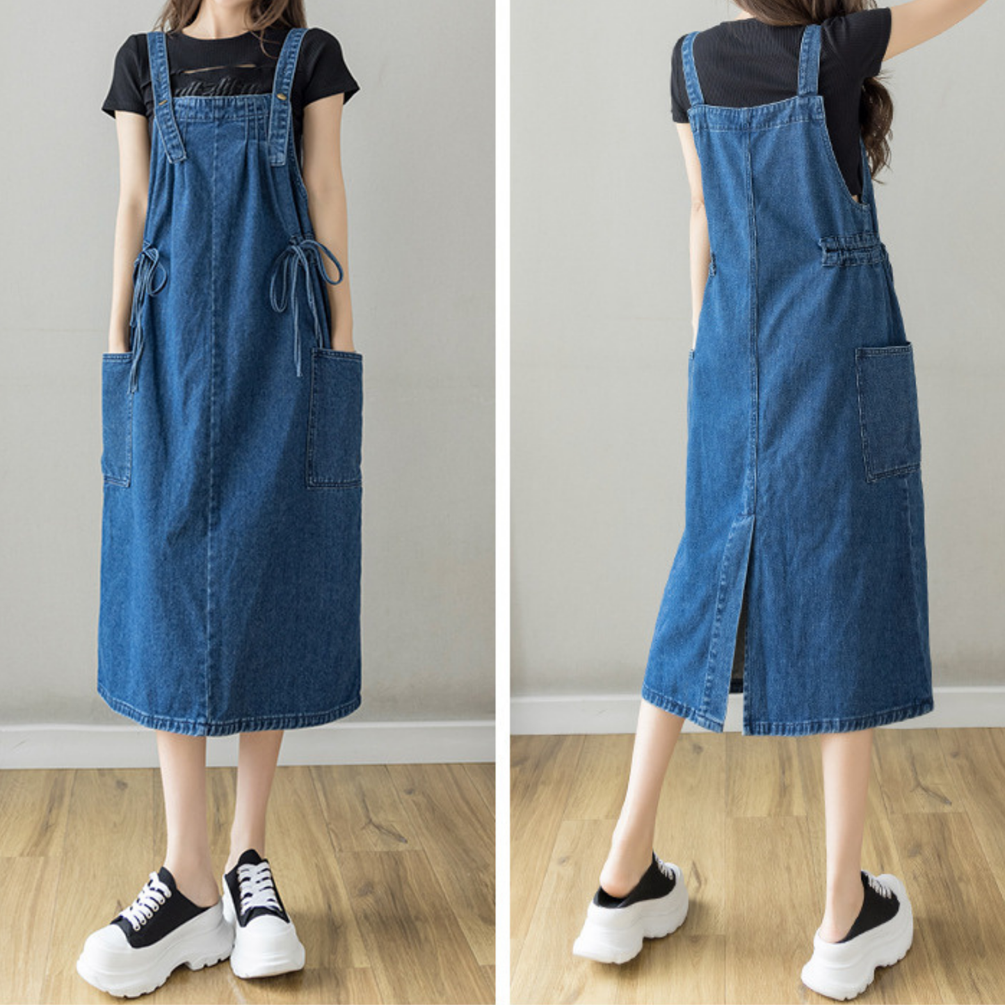 Robe salopette - Bleu Sentier
