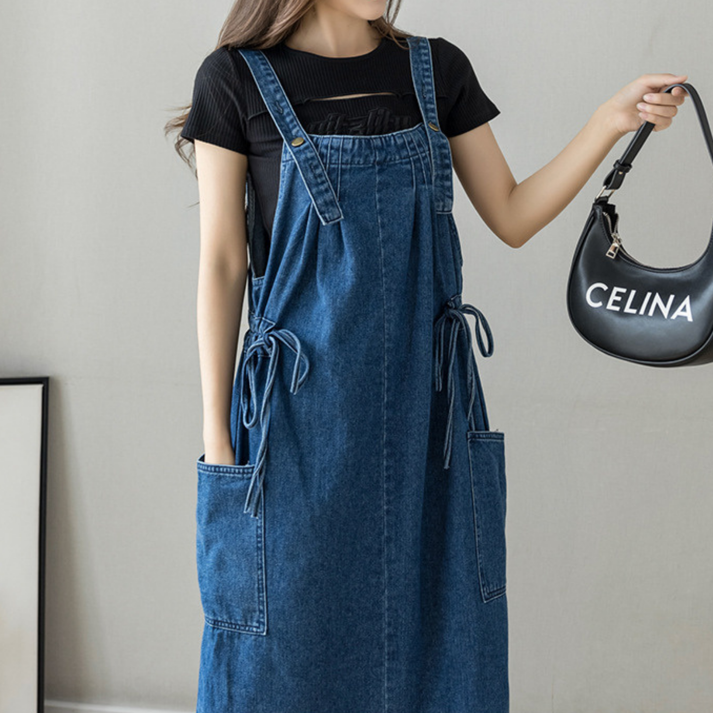 Robe salopette - Bleu Sentier