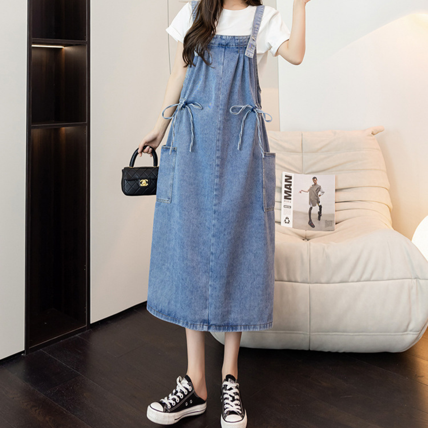 Robe salopette - Bleu Sentier