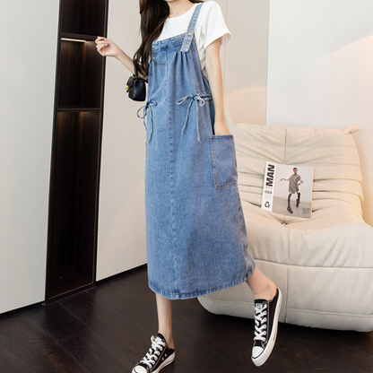Robe salopette - Bleu Sentier