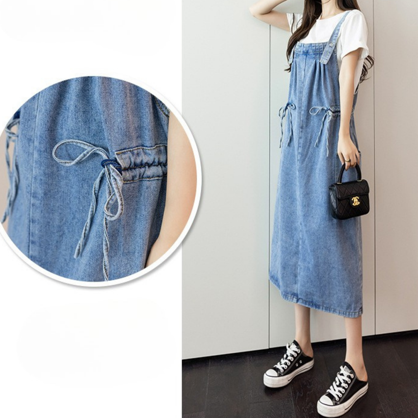Robe salopette - Bleu Sentier