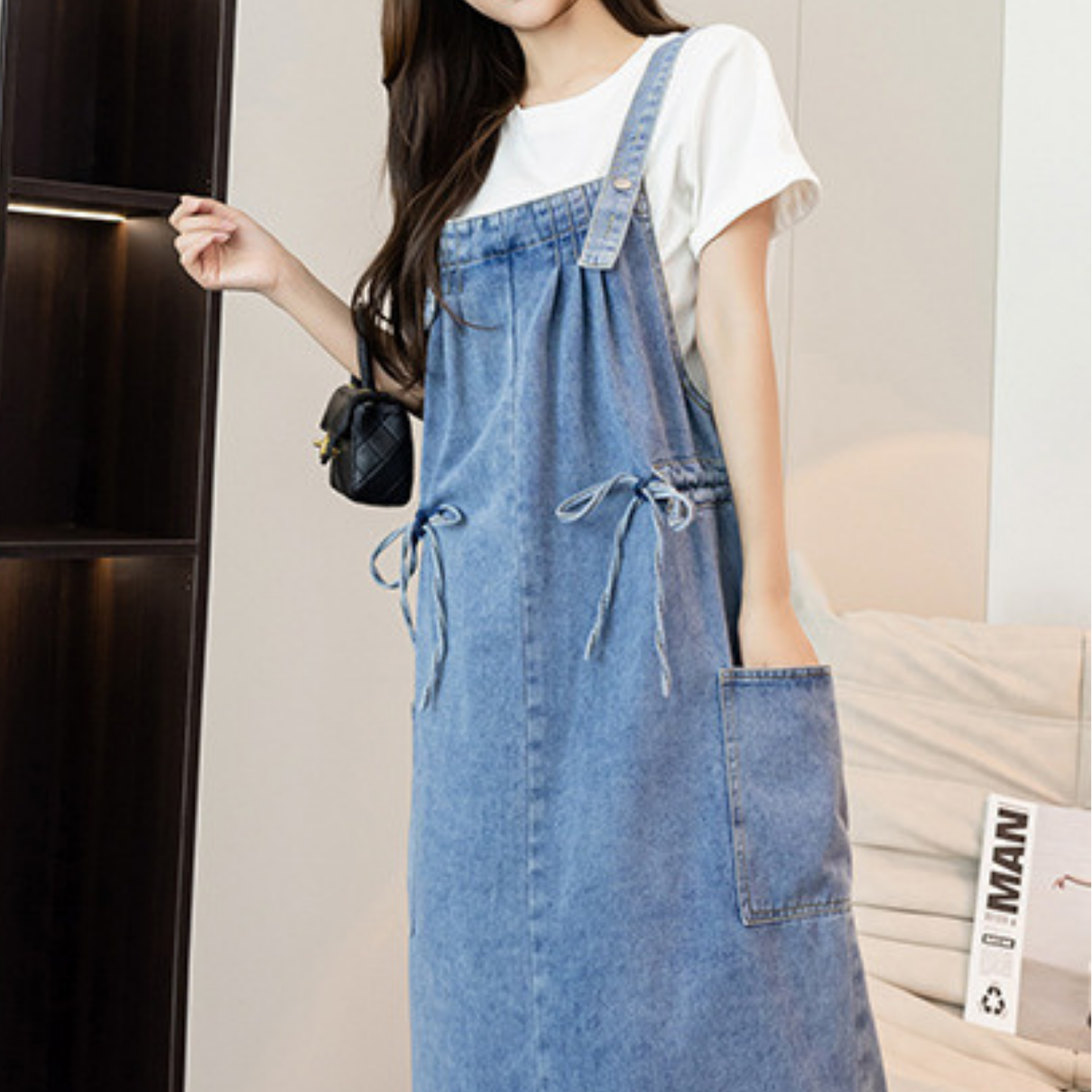 Robe salopette - Bleu Sentier