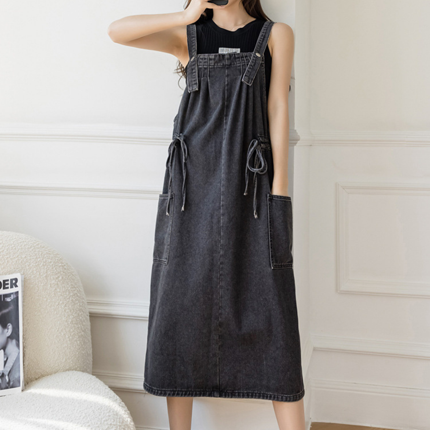 Robe salopette - Bleu Sentier