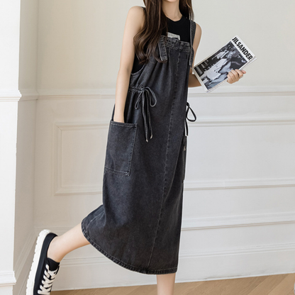 Robe salopette - Bleu Sentier