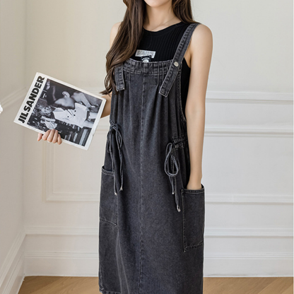 Robe salopette - Bleu Sentier