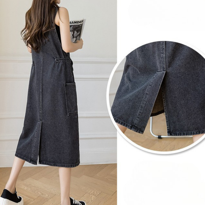 Robe salopette - Bleu Sentier