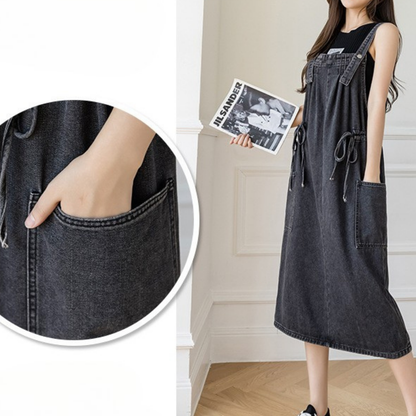 Robe salopette - Bleu Sentier