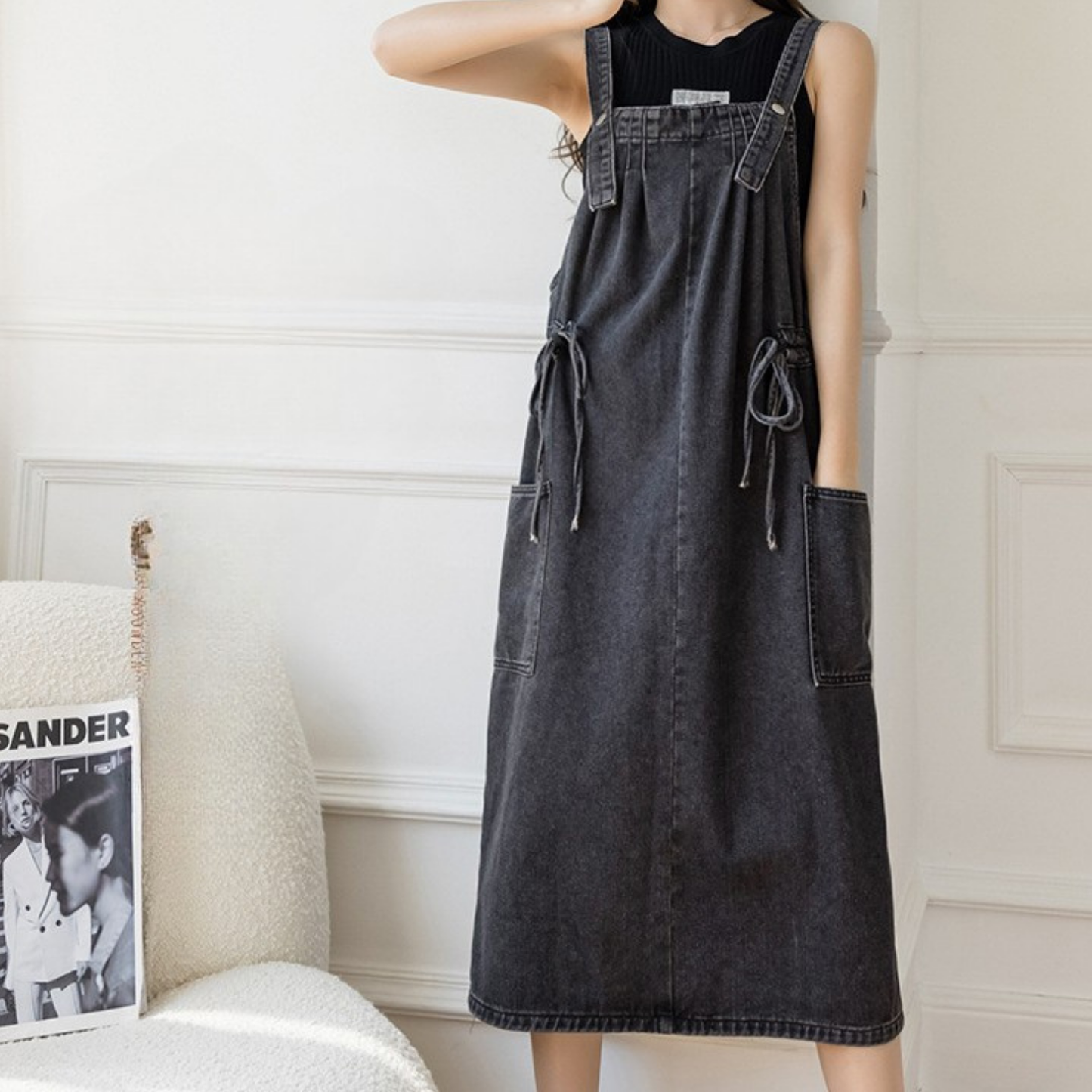 Robe salopette - Bleu Sentier