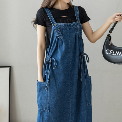 Robe salopette - Bleu Sentier