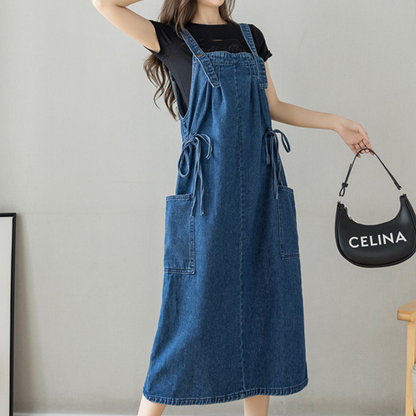 Robe salopette - Bleu Sentier