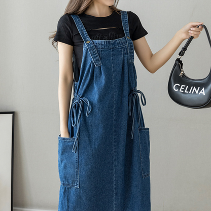 Robe salopette - Bleu Sentier
