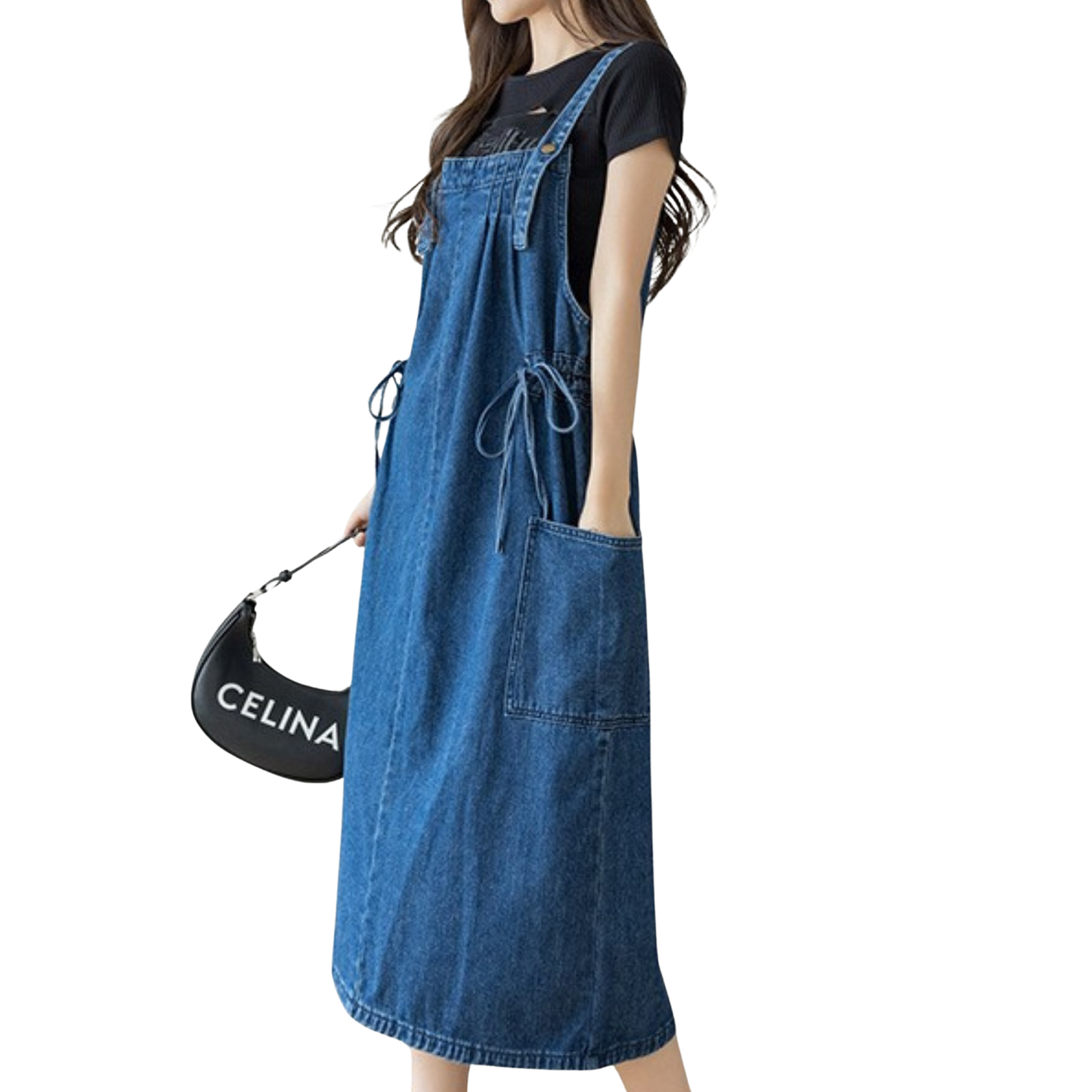 Robe salopette - Bleu Sentier