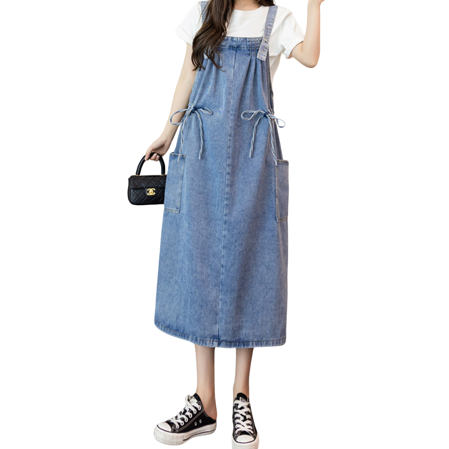 Robe salopette - Bleu Sentier