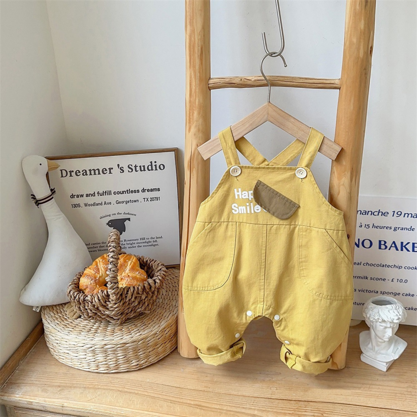 Salopette bébé - Rêve d’Or - Ensemble de deux pièces - Chemise offerte !
