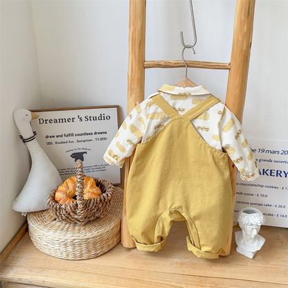 Salopette bébé - Rêve d’Or - Ensemble de deux pièces - Chemise offerte !