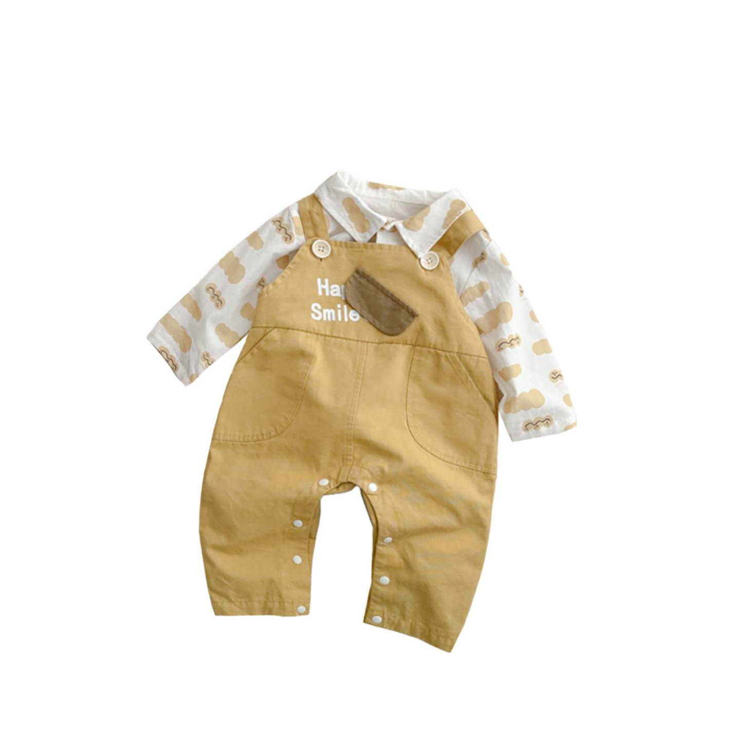 Salopette bébé - Rêve d’Or - Ensemble de deux pièces - Chemise offerte !