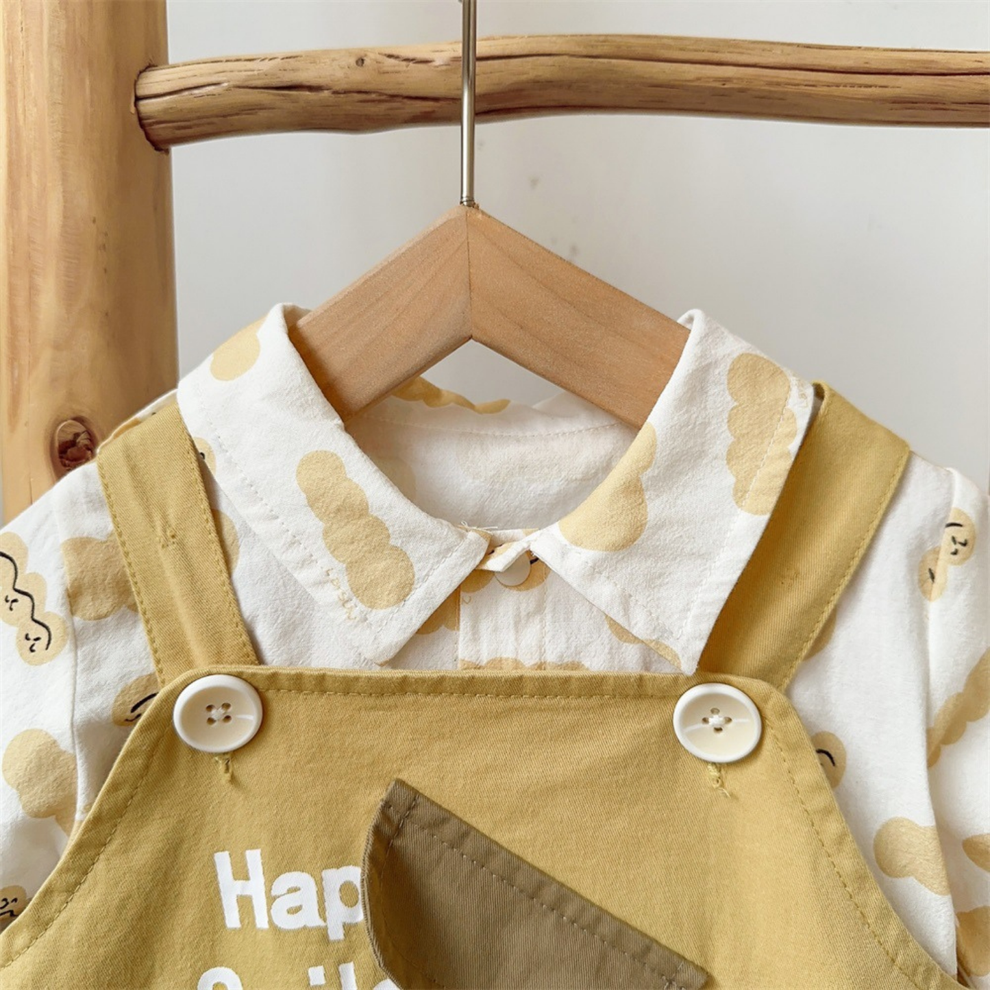 Salopette bébé - Rêve d’Or - Ensemble de deux pièces - Chemise offerte !