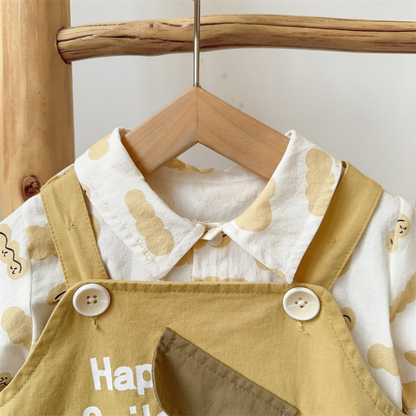 Salopette bébé - Rêve d’Or - Ensemble de deux pièces - Chemise offerte !