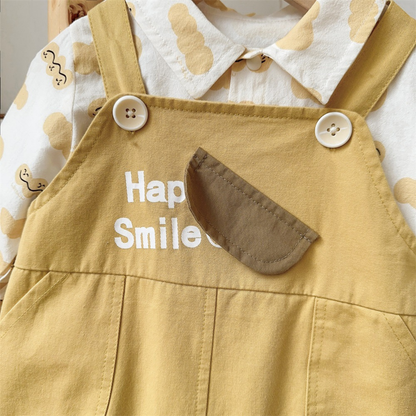 Salopette bébé - Rêve d’Or - Ensemble de deux pièces - Chemise offerte !