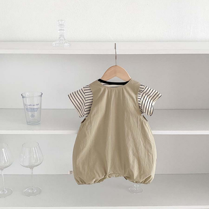 Salopette bébé - Éclat Sablé - Ensemble de deux pièce - T-shirt offert !