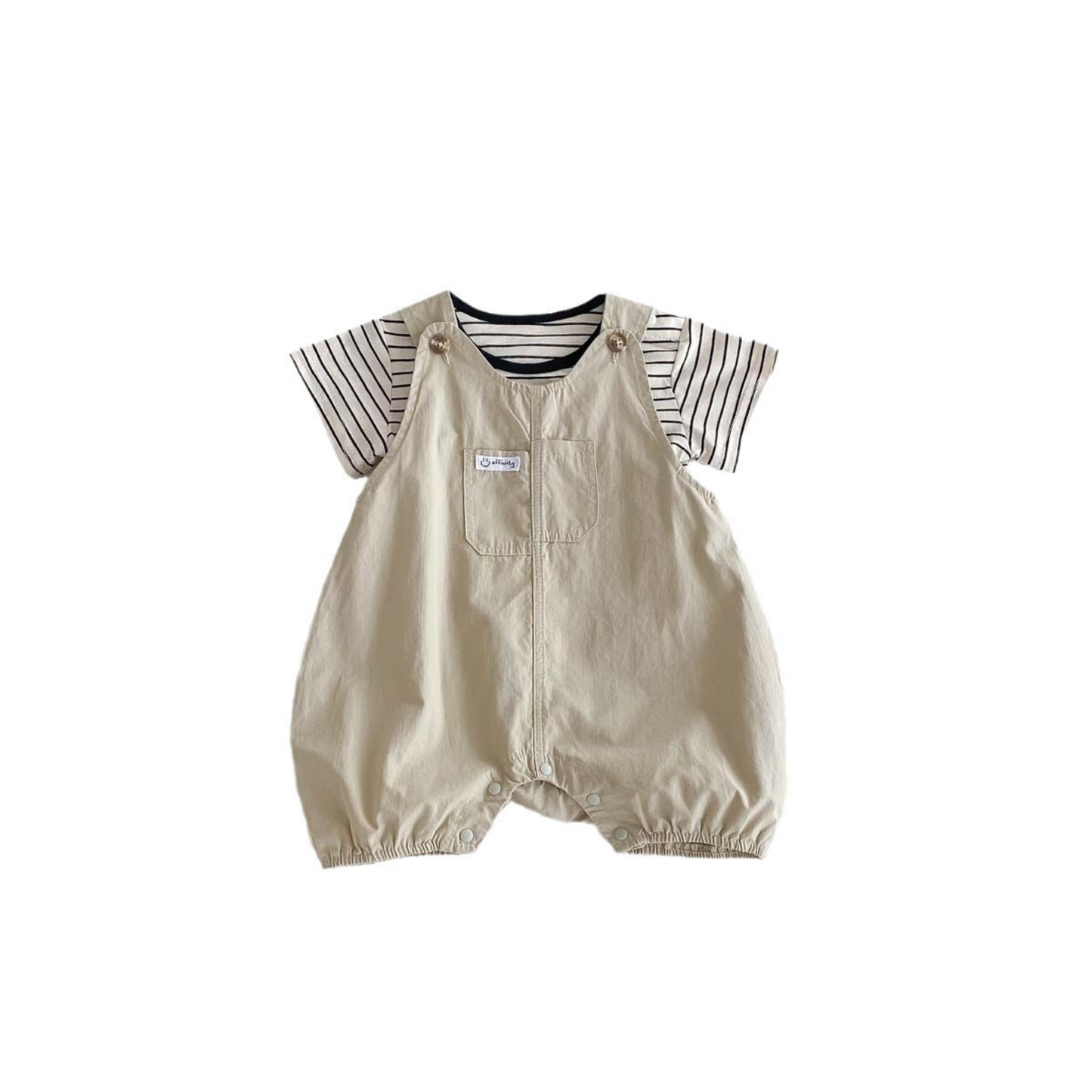 Salopette bébé - Éclat Sablé - Ensemble de deux pièce - T-shirt offert !