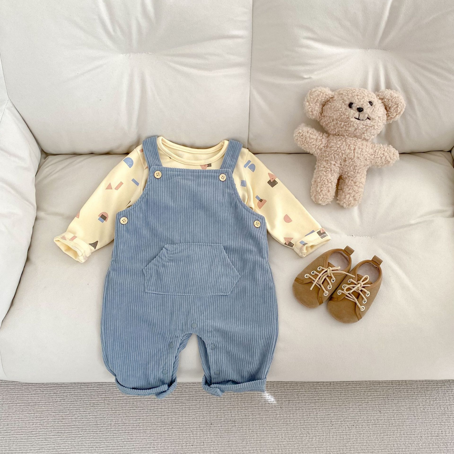 Salopette bébé - Ciel d'Automne - Ensemble deux pièce - Pull offert !