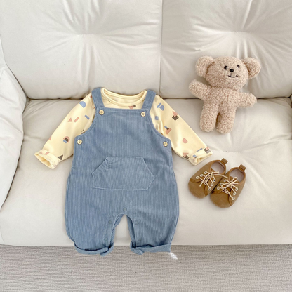Salopette bébé - Ciel d'Automne - Ensemble deux pièce - Pull offert !