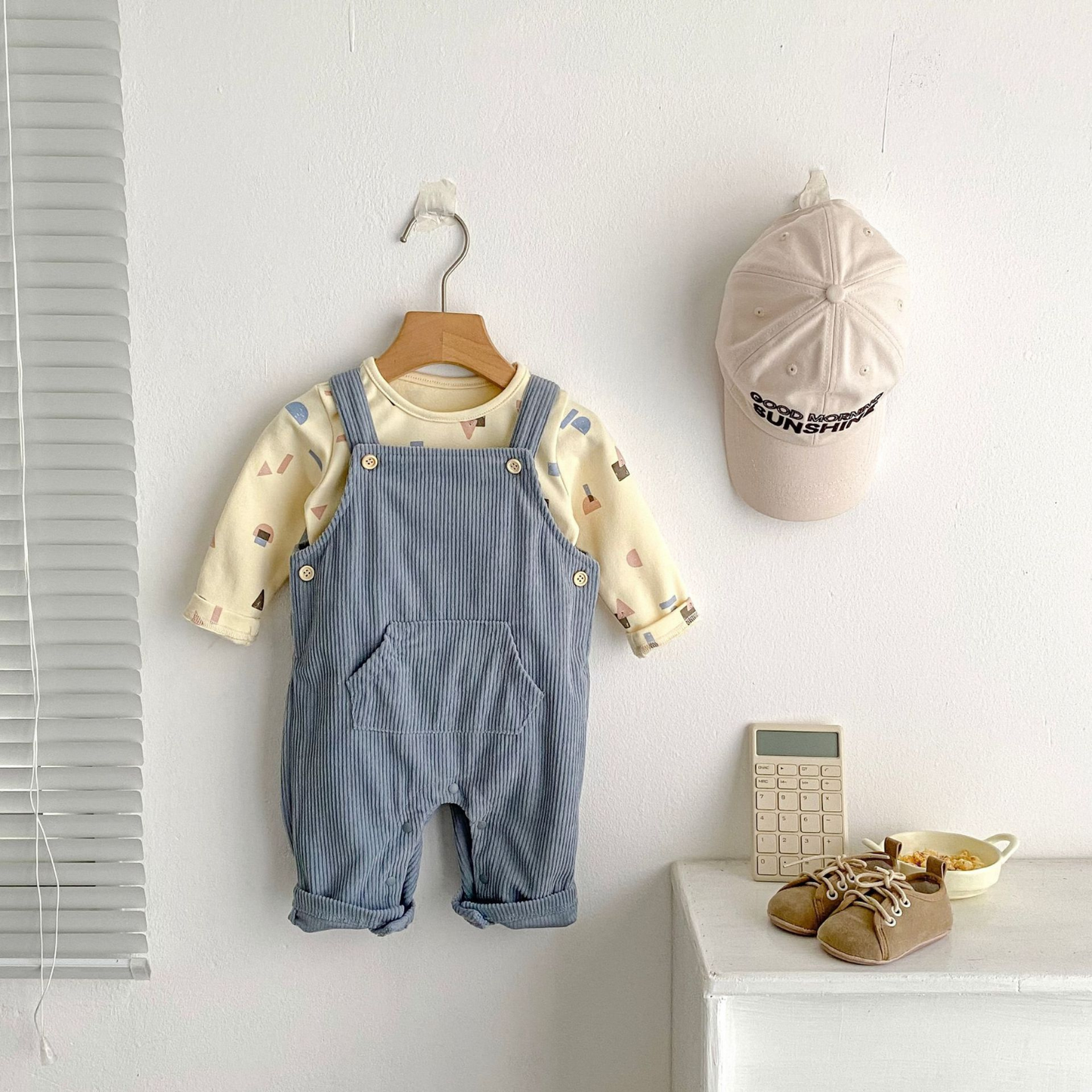 Salopette bébé - Ciel d'Automne - Ensemble deux pièce - Pull offert !
