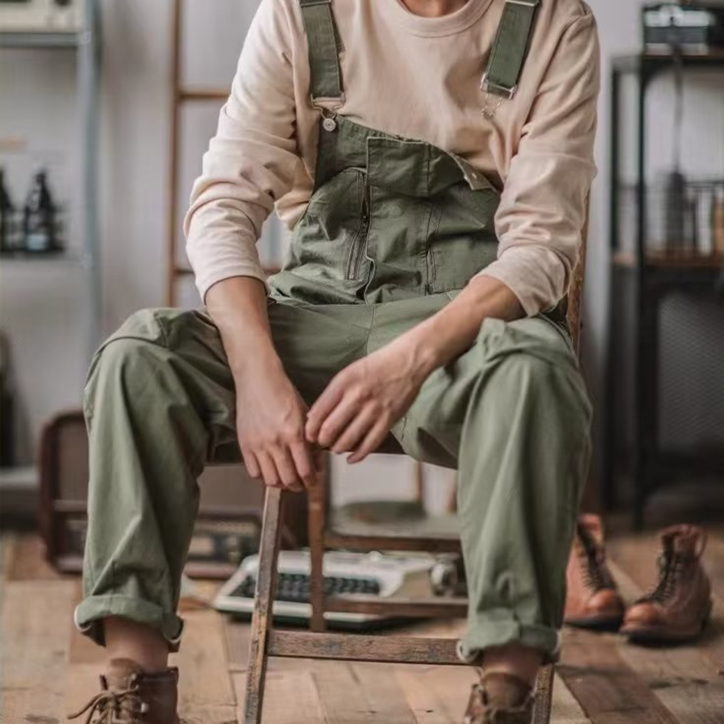 Salopette homme cargo au style rétro multi poche - Elliot