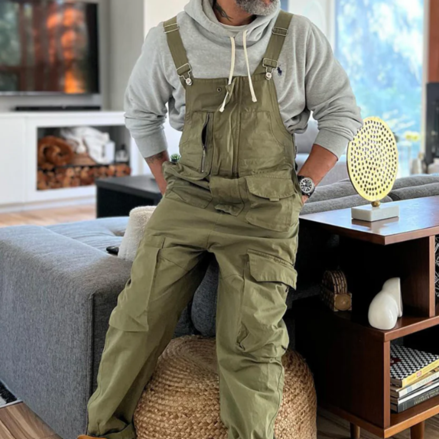 Salopette homme cargo au style rétro multi poche - Elliot