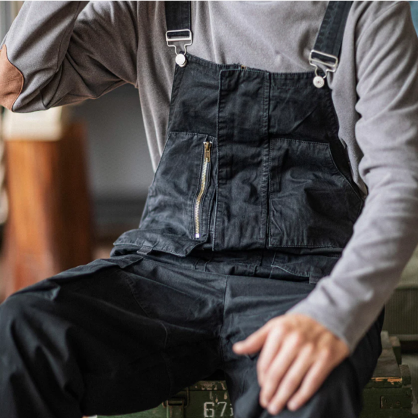 Salopette homme cargo au style rétro multi poche - Elliot