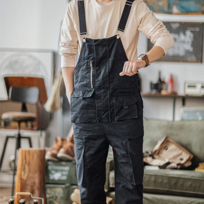 Salopette homme cargo au style rétro multi poche - Elliot