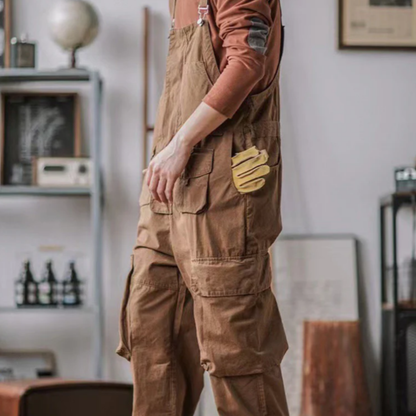 Salopette homme cargo au style rétro multi poche - Elliot