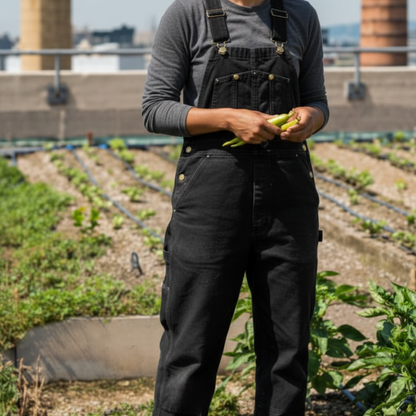 Salopette de travail en denim unisexe - Noa